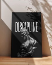 Listing image for DISCIPLINE Greek God Bodybuilding Poster - Motivational Gym Wall Art, Unframed