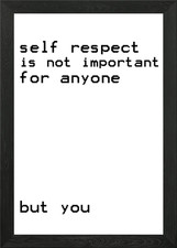 Listing image for self respect Framed Wall Art Poster Canvas Print Picture