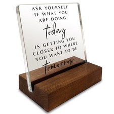 Listing image for Inspirational Quotes Desk Sign, Motivational Minimalist Decor Art Acrylic Pla...