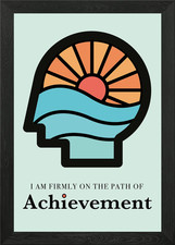 Listing image for Achievement Framed Wall Art Poster Canvas Print Picture