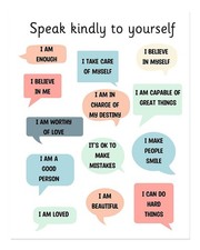 Listing image for Inspirational Self-Care Wall Art Poster for Home or Office Decor