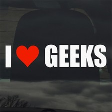 Listing image for I Love Geeks Vinyl Sticker Decal for Car Window Laptop & More