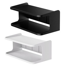 Listing image for Bedside Wall Shelf Wall Mount Floating Nightstand Double Layer Bedside Organizer