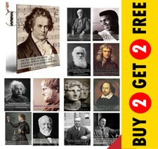 Listing image for Genius Quote Posters Motivational Inspirational Sayings A3 A4 A5 Wall Art Prints