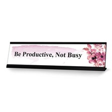 Listing image for Be Productive Not Busy Designer Series Desk Sign, Novelty Nameplate (2 x 8")