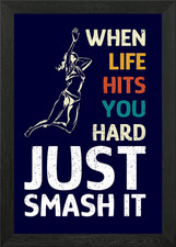 Listing image for When Life hits you hard Framed Wall Art Poster Canvas Print Picture
