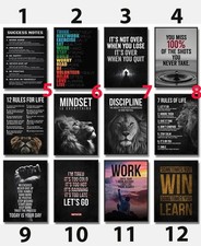 Listing image for Motivational Quotes Success Mindset Wall Art Poster