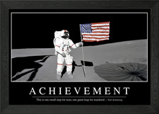 Listing image for Achievement Motivational Framed Wall Art Poster Canvas Print Picture