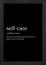 Listing image for self care quote Framed Wall Art Poster Canvas Print Picture