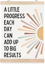 Listing image for Positive Affirmations Inspirational Boho Sunshine Wall Art Decor,Inspirational A