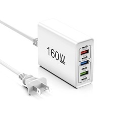 Listing image for 7 in 1 Updated USB C Fast Charger 160W GaN 7 Port Type C Charging Station Hub US