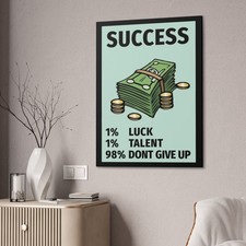 Listing image for Success Canvas - Motivational Wall Art
