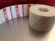 Listing image for Roll of Self adhesive SALE WAS / NOW Price label stickers Woolworths Memorabilia