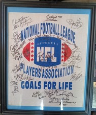 Listing image for VINTAGE NFL GOALS FOR LIFE SIGNED POSTER, CLINTON JAMES, WILLIE HALL (NO COA)