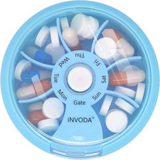 Listing image for Pill Organizer Small Pill Case 7 Day Portable Travel Pill Box Cute Daily Pill Co