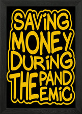 Listing image for Hard Time Saving Money Framed Wall Art Poster Canvas Print Picture