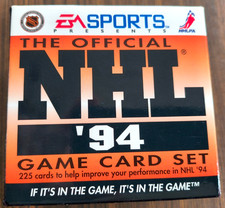 Listing image for NHL '94 EA Sports Official Game Card Set Brand New 225 Cards Awesome Goal Tips++