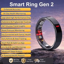 Listing image for Smart Ring Gen 2 Health Fitness Tracker Heart Rate Blood Oxygen Sleep Monitor
