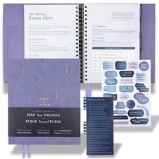 Listing image for Manifestation Journal & Vision Board Kit Guided Journal | Goal Planner & Habi...