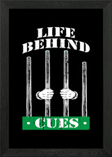 Listing image for Life Behind Cues Framed Wall Art Poster Canvas Print Picture