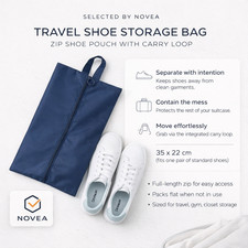 Listing image for Travel Shoe Bag Zip Storage Pouch Luggage Organiser Carry Handle Travel Gym