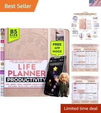 Listing image for Undated 2026 Goal-Setting Planner with Vision Board, Stickers & Gratitude Pages
