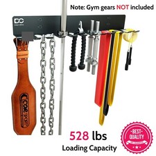 Listing image for Home Gym Wall Rack Workout Gear Organizer Storage Barbells Chairs Lifting Bells