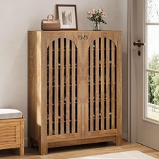 Listing image for Shoe Cabinet with Shutter Doors, 6-Tier Shoe Storage Rack Organizer for Entryway