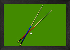 Listing image for Snooker Cues Framed Wall Art Poster Canvas Print Picture