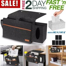 Listing image for Felt Bedside Storage Organizer Bed Desk Bag Sofa TV Remote Control Bed Holder