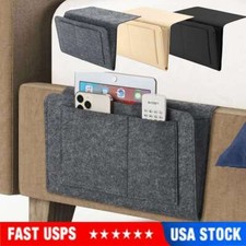 Listing image for Pockets Bedside Caddy Felt Bed Storage Organizer Hanging Bag Table Holder Pouch