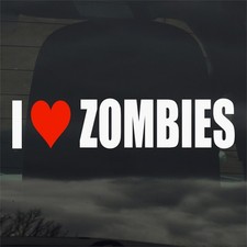 Listing image for I Love Zombies Vinyl Sticker Decal for Car Window Laptop & More