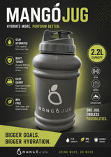 Listing image for MANGO Water Bottle 2.2 Litre BPA Free Sports Gym Workout Drinking with Straw
