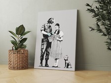 Listing image for Banksy Stop and Search Dorothy's basket - Canvas -Framed or Just Print Available