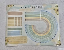 Listing image for ScribbleDo Magnetic Dry Erase Habit Tracker & Shopping List Board with Markers