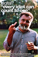 Listing image for Bob Widlar - 'Digital? Every idiot can count to one' A3 Poster 170gsm Silk