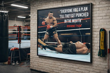 Listing image for Mike Tyson Boxing Quote Poster – Inspirational Gym Wall Art Print