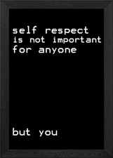 Listing image for self respect Framed Wall Art Poster Canvas Print Picture