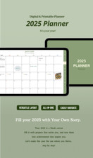 Listing image for Simple 2025 Digital Planner - All-in-One/Habit Tracker/Navigation Bar