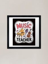 Listing image for Music Lover Shirt Music Teacher App Framed Wall Art Poster Canvas Print Picture