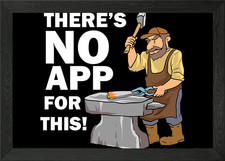 Listing image for Theres No App For This Fo Framed Wall Art Poster Canvas Print Picture