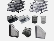 Listing image for Desk Organiser Metal Mesh Magazine File Document Letter Tray Pen Pencil Holder