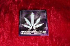 Listing image for WE SHOULD SMOKE MARIJUANA LEAF STICKER HIP HOP 420 MEMORABILIA
