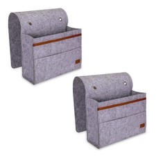 Listing image for 2 Pack Bedside Caddy Storage Organizer Sofa Desk 6 Pockets Phone Remote Control