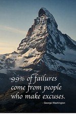 Listing image for George Washington 99% Inspirational Quote - Office Study Motivation Poster Print