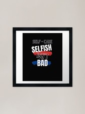 Listing image for Insirational Quotes: Self-Care Fram Framed Wall Art Poster Canvas Print Picture