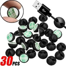 Listing image for Car Dashboard Cable Clip USB Wire Holder Self-Adhesive Desk Organizer UK